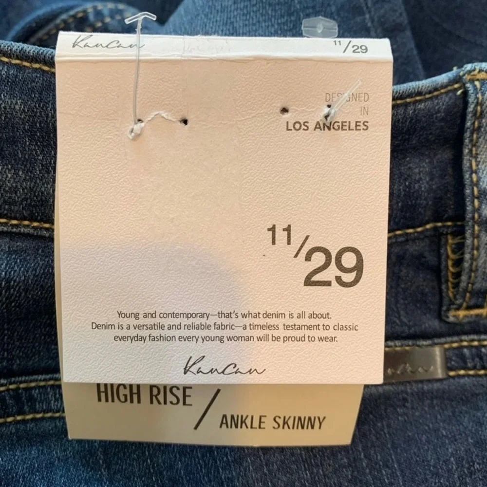 NWT KanCan high rise cuffed skinny button fly - Picture 5 of 6